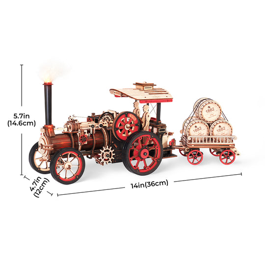 Steam Engine Mechanical 3D Wooden Puzzle