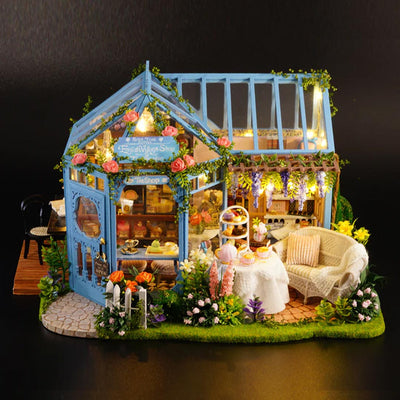 Rose Garden Tea House DIY Dollhouse Kit