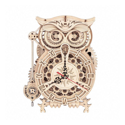 Owl Clock Gears 3D Wooden Puzzle