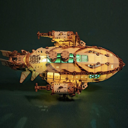 Victorian Fantasy Steampunk Airship 3D Wooden Puzzle