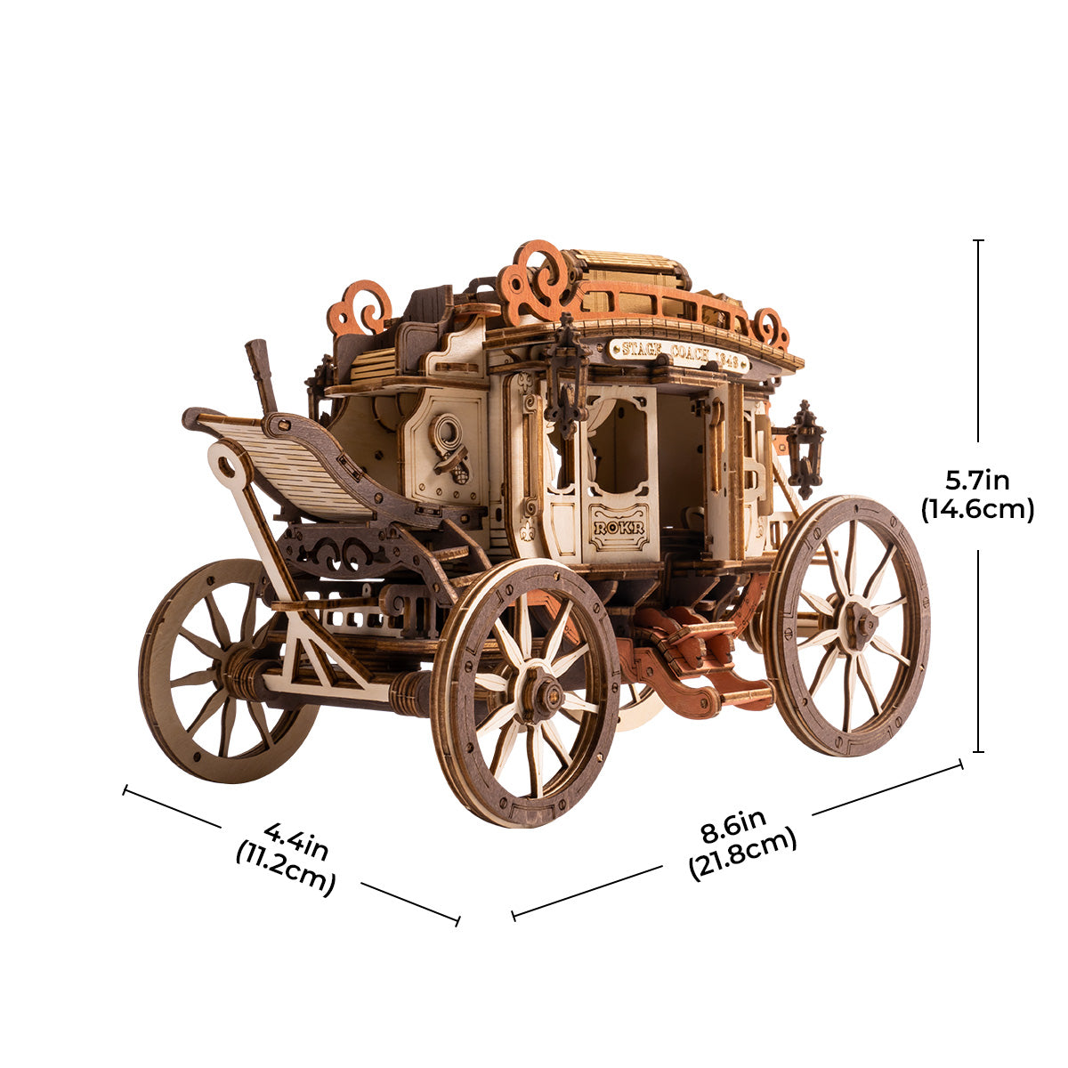 Stagecoach Music Box 3D Wooden Puzzle