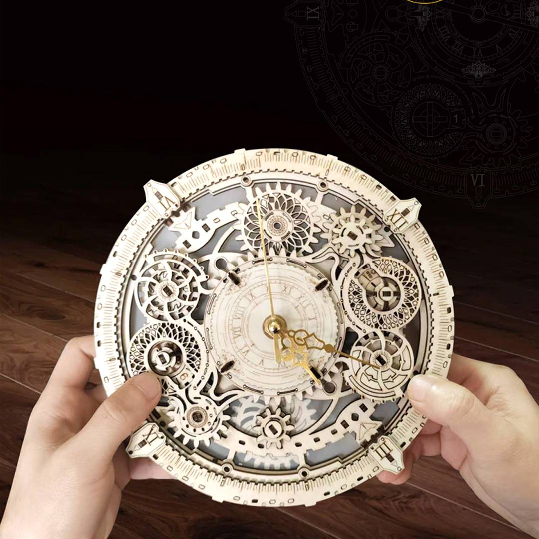 Moving Clock 3D Wooden Puzzle