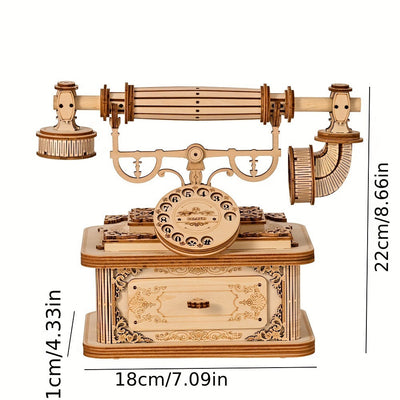 Vintage Telephone 3D Wooden Puzzle