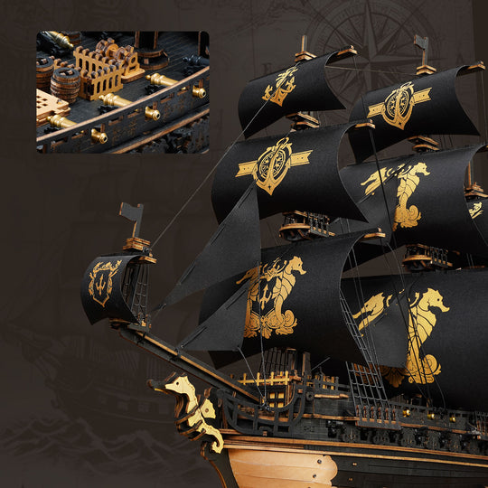 Seahorse 3D Wooden Ship