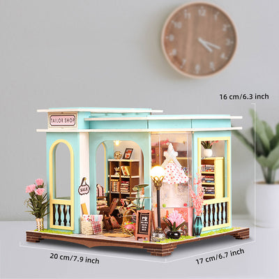 Tailor Shop DIY Miniature House Dollhouse Kit