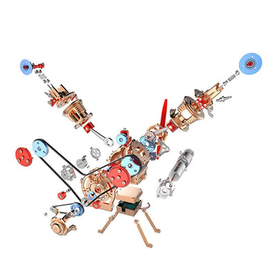 V2 Car Engine Assembly Kit Full Metal VT 2 Cylinder Engine Build Kit