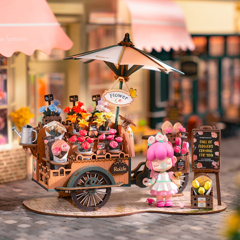 Blossom Cart 3D Wooden Puzzle