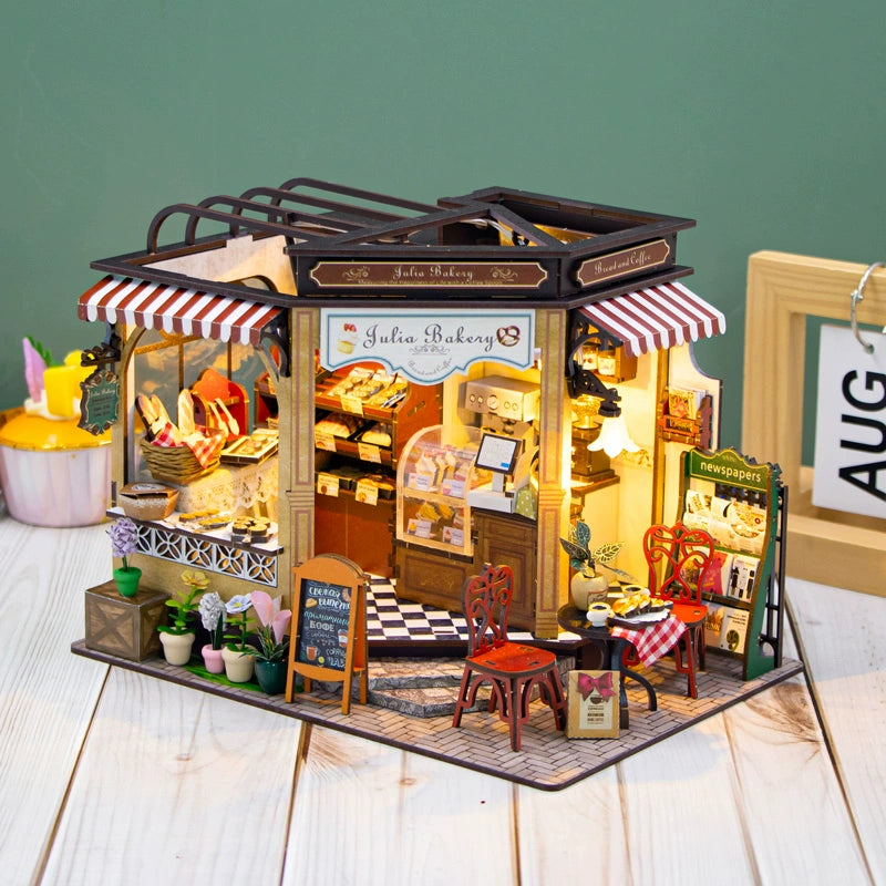 Mini Bakery Model Julia's Bakery DIY Miniature House – surplusfun