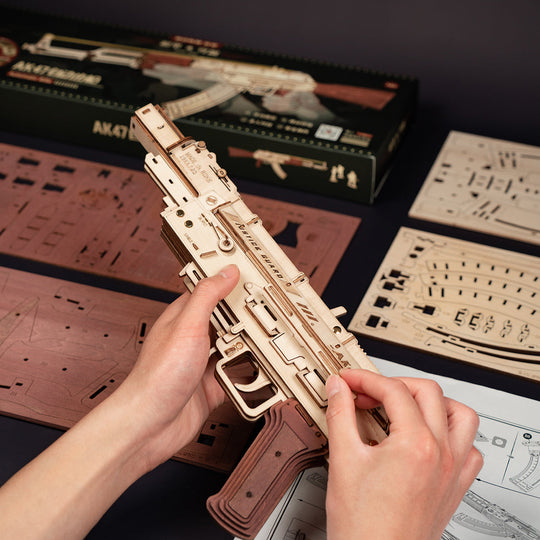 AK-47 Assault Rifle Toy Gun 3D Wooden Puzzle