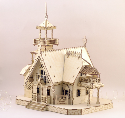Retro Villa 3D Wooden Puzzle