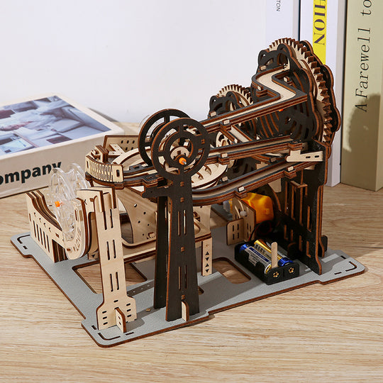 Night City Marble Run 3D Wooden Puzzle