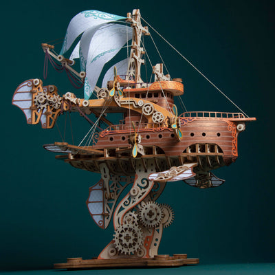 Masterpiece Fantasy Airships 3D Wooden Puzzle