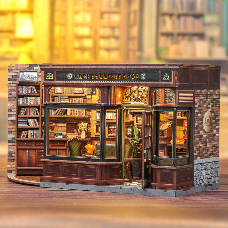 CORNER COFFEE SHOP DIY Dollhouse Kit