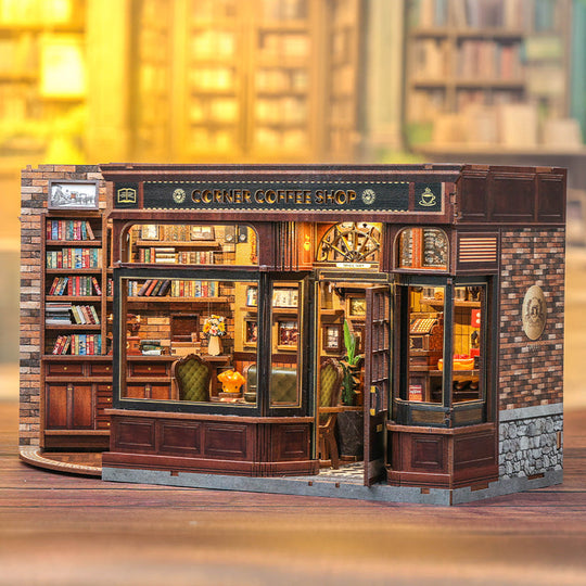 CORNER COFFEE SHOP DIY Dollhouse Kit