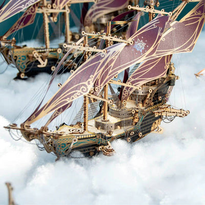 Future Pirate Ship 3D Wooden Puzzle