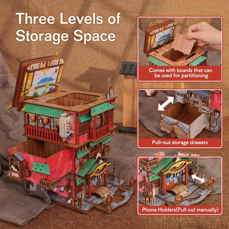 Onsen Saga 3D Puzzle Box Miniature Kit – surplusfun