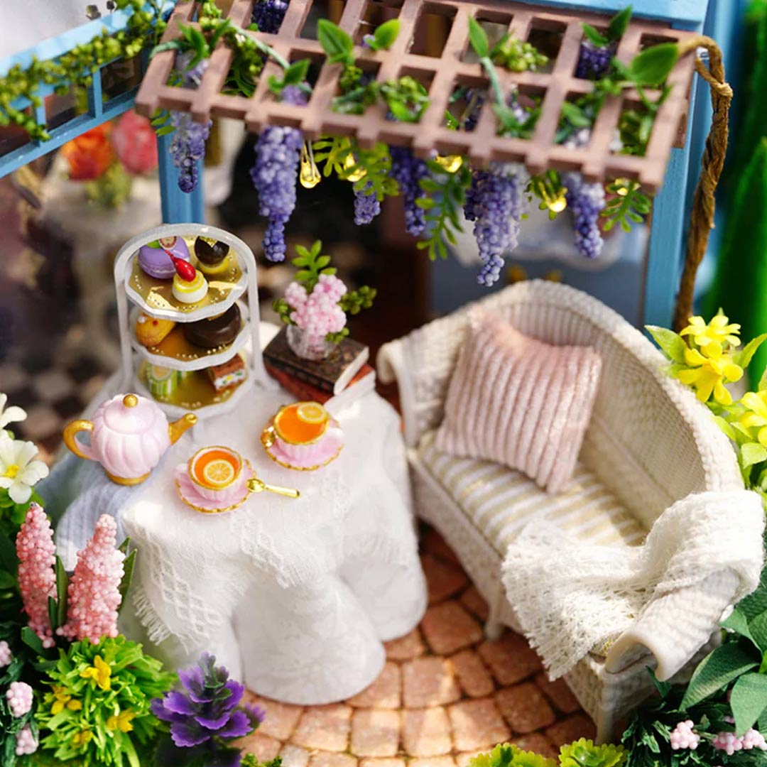 Rose Garden Tea House DIY Dollhouse Kit