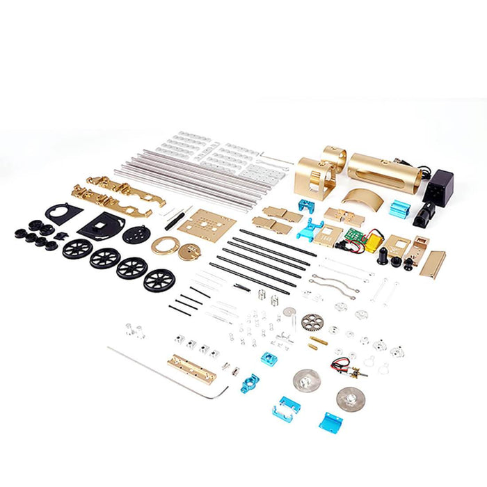 387 pcs All Aluminum Steam Locomotive Train Assembly Kit