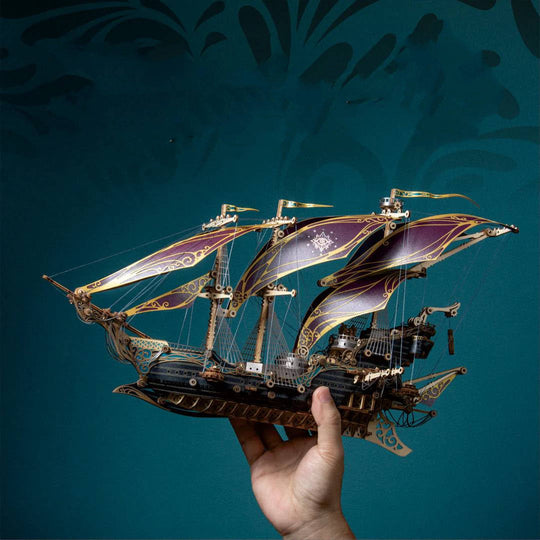 Future Pirate Ship 3D Wooden Puzzle