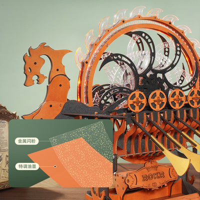 Viking Dragon Ship Mechanical 3D Wooden Puzzle