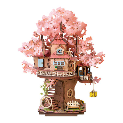 Sakura Tree House DIY Wooden 3D Puzzle