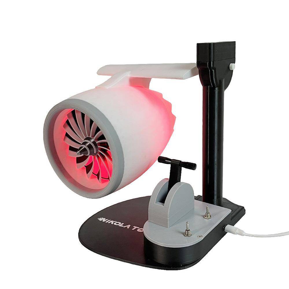 Creative desktop JetFan - equipped with a humidifier and red tail lights