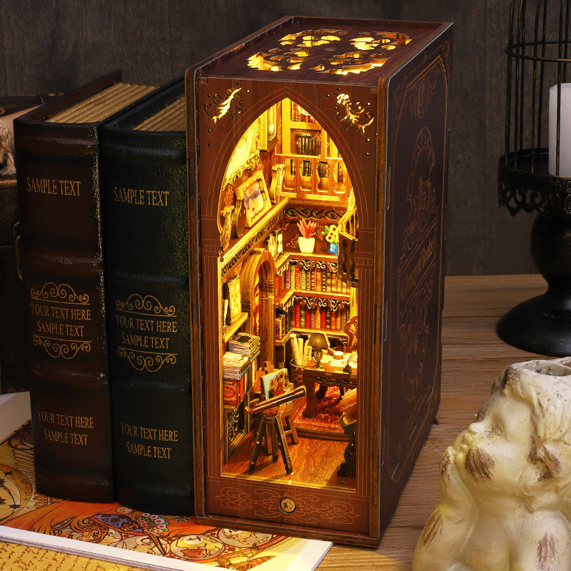 Library Of Books Wooden Puzzle Book Nook