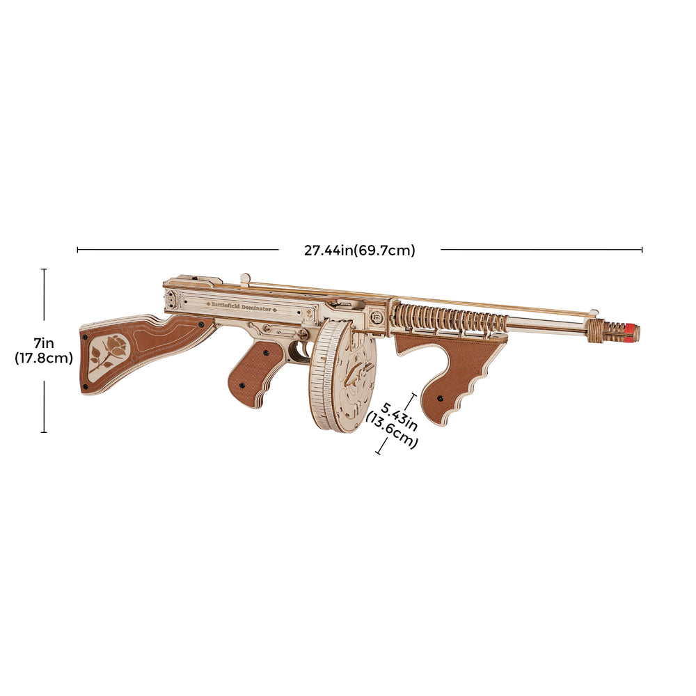 Thompson Submachine Toy Gun 3D Wooden Puzzle