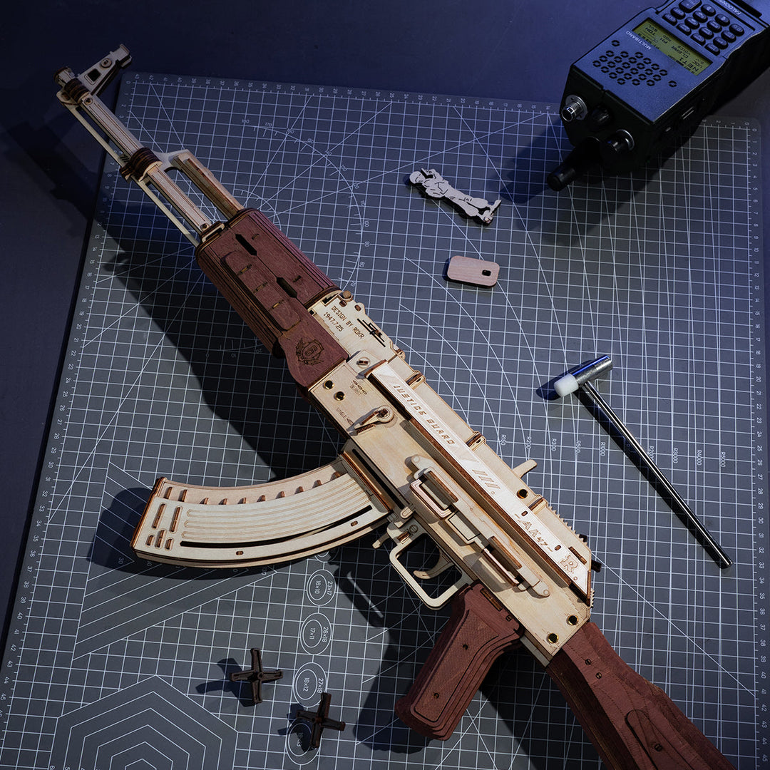 AK-47 Assault Rifle Toy Gun 3D Wooden Puzzle