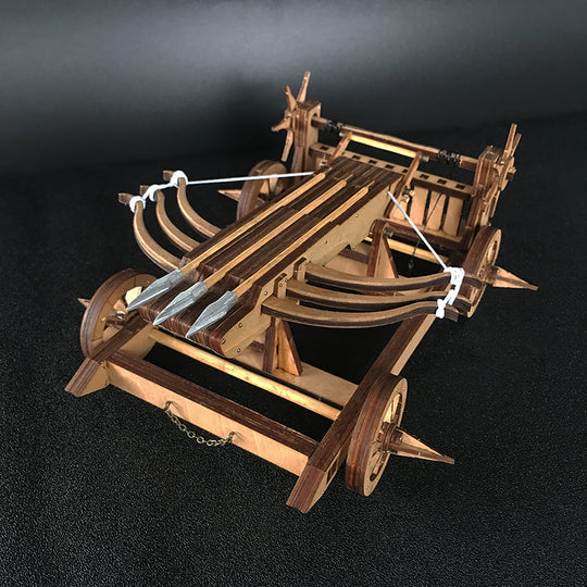 Three-bow Bed Crossbow 3D Wooden Chariot Puzzle