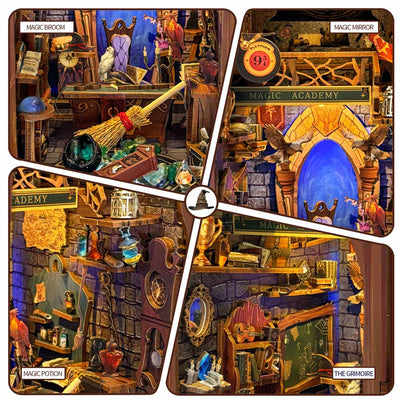 Magic Academy 3D Wooden Book Nook Kit