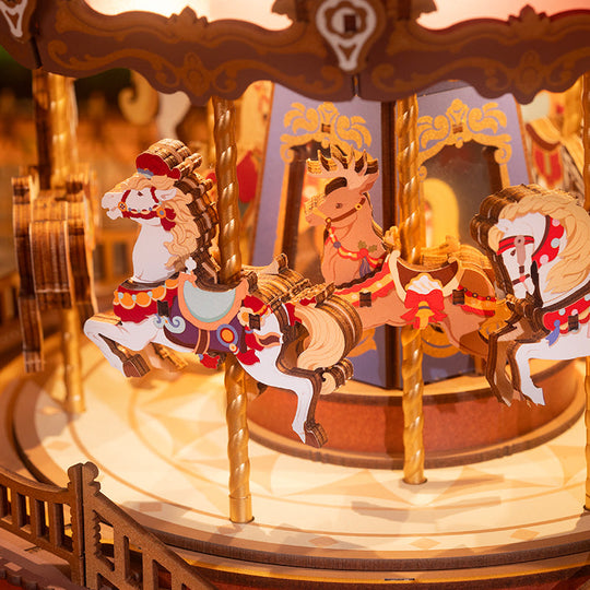 Classic Carousel 3D Wooden Puzzle