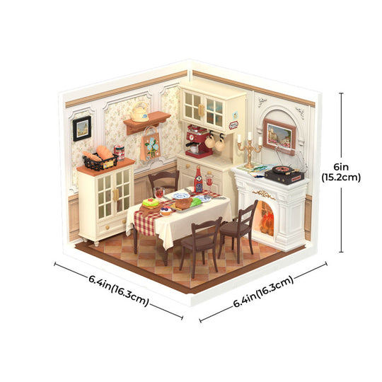 Warm Dining Room Plastic Miniature House