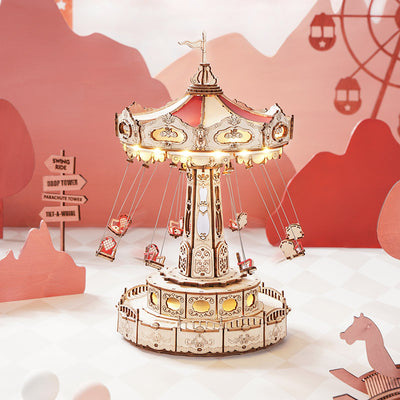 Swing Ride DIY Music Box 3D Wooden Puzzle
