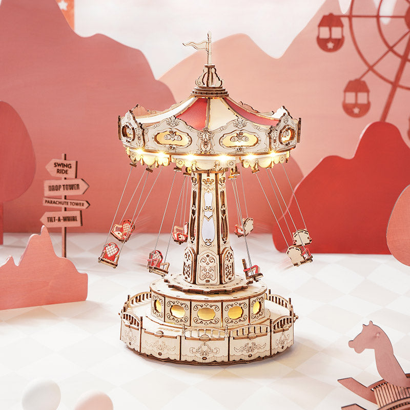 Swing Ride DIY Music Box 3D Wooden Puzzle