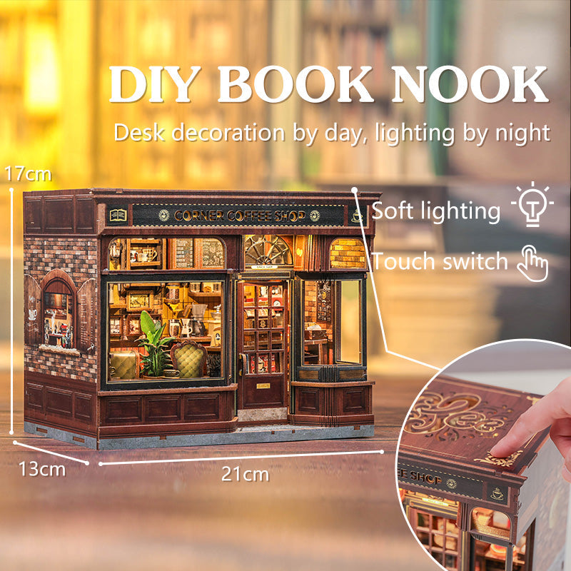 CORNER COFFEE SHOP DIY Dollhouse Kit