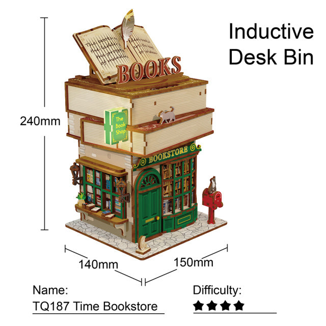 Time Bookstore 3D Wooden Puzzle