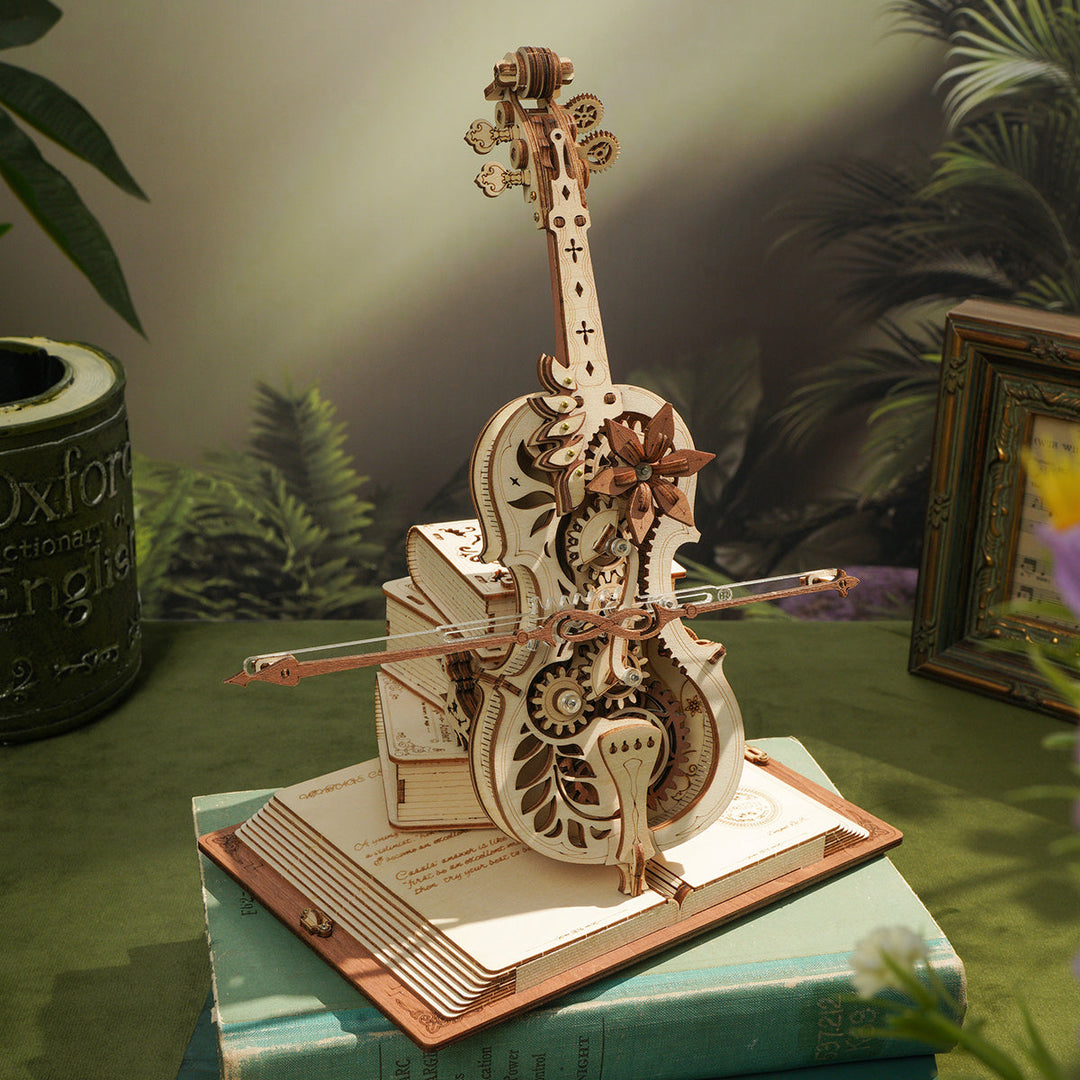 Magic Cello Music Box 3D Wooden Puzzle