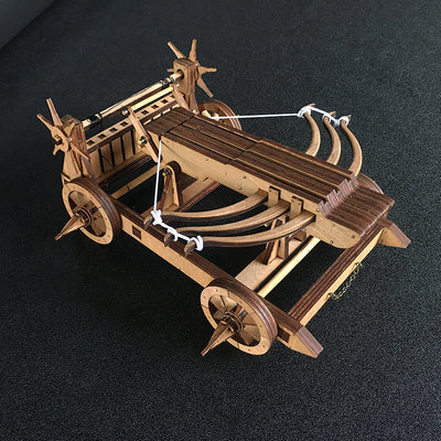 Three-bow Bed Crossbow 3D Wooden Chariot Puzzle