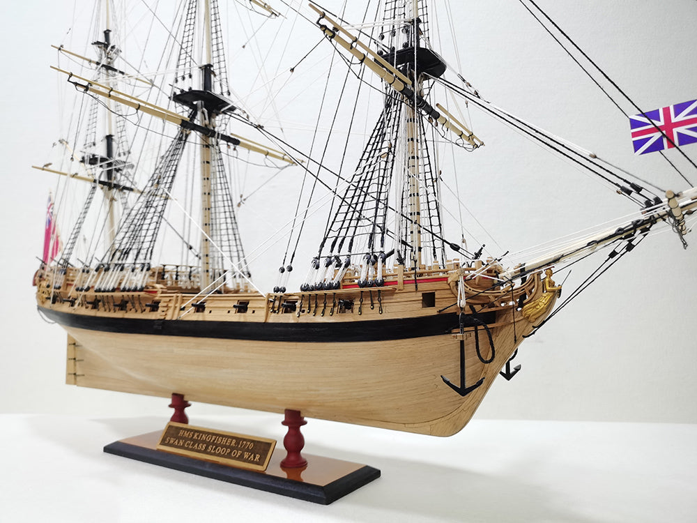 1/60 HMS Kingsfisher 1804 Wooden Ship Model