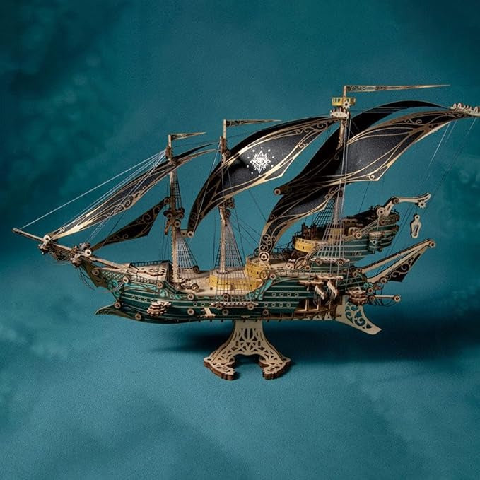 Future Pirate Ship 3D Wooden Puzzle – surplusfun