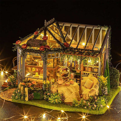 Rose Garden Tea House DIY Dollhouse Kit