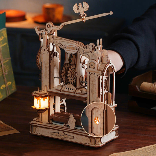 Classic Printing Press Mechanical 3D Wooden Puzzle