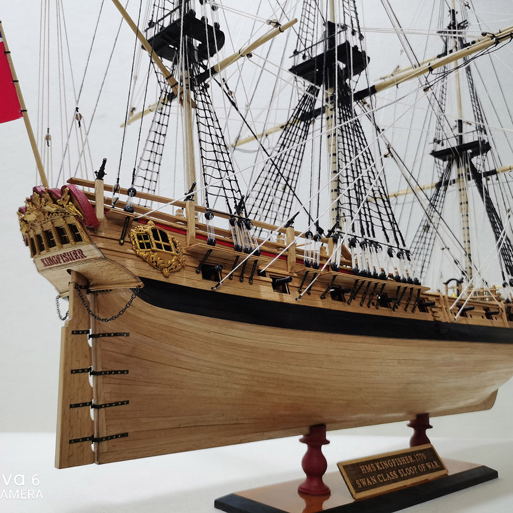 1/60 HMS Kingsfisher 1804 Wooden Ship Model