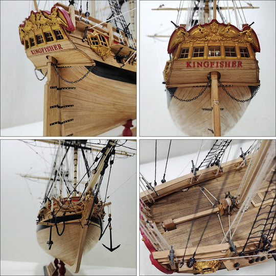 1/60 HMS Kingsfisher 1804 Wooden Ship Model