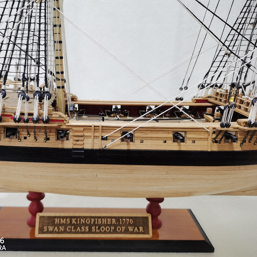 1/60 HMS Kingsfisher 1804 Wooden Ship Model