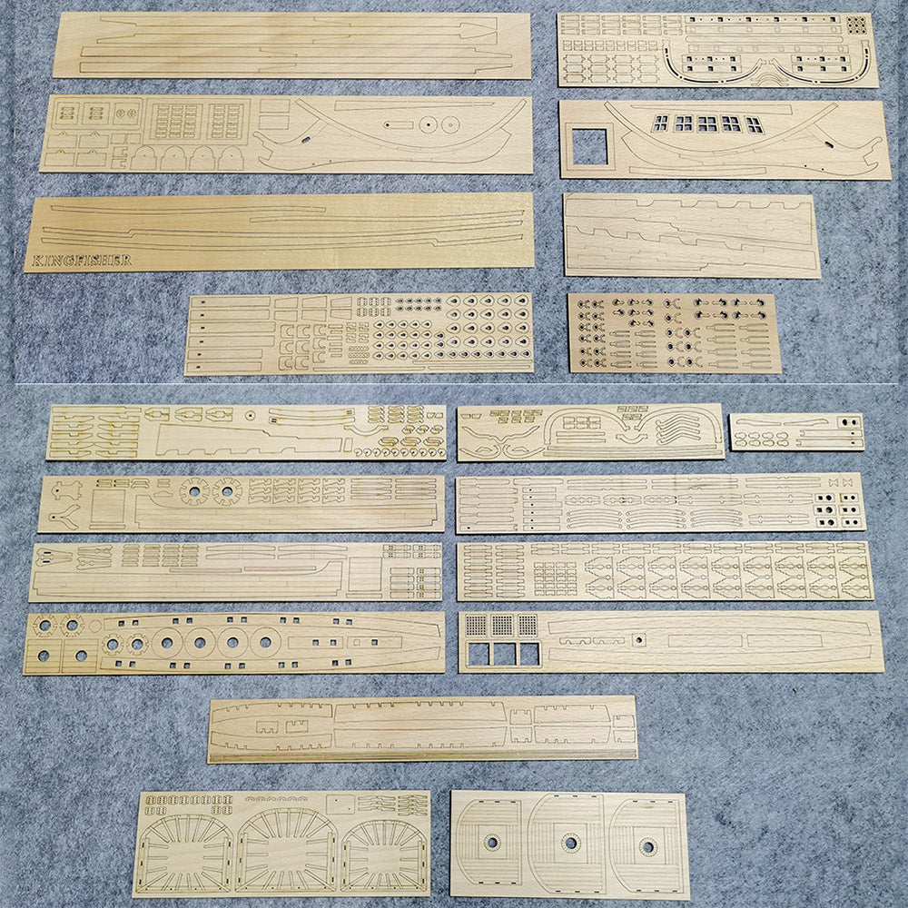 1/60 HMS Kingsfisher 1804 Wooden Ship Model