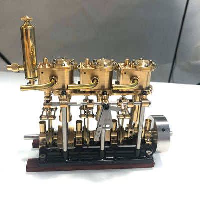 LS3-13S Steam Engine 3-cylinder Reciprocating Engine with Oil Cup Reverse Rotation
