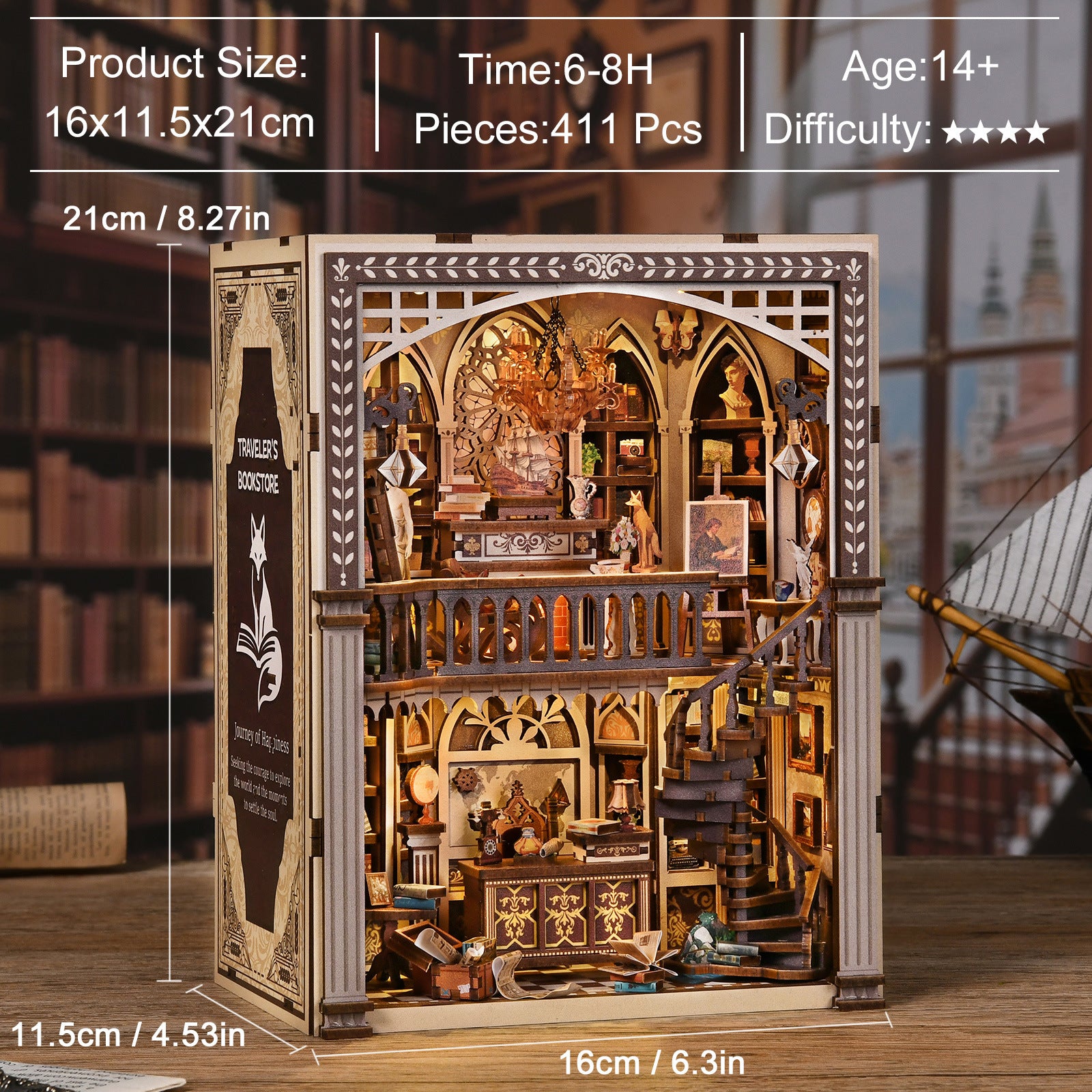Traveler's Bookstore DIY Book Nook