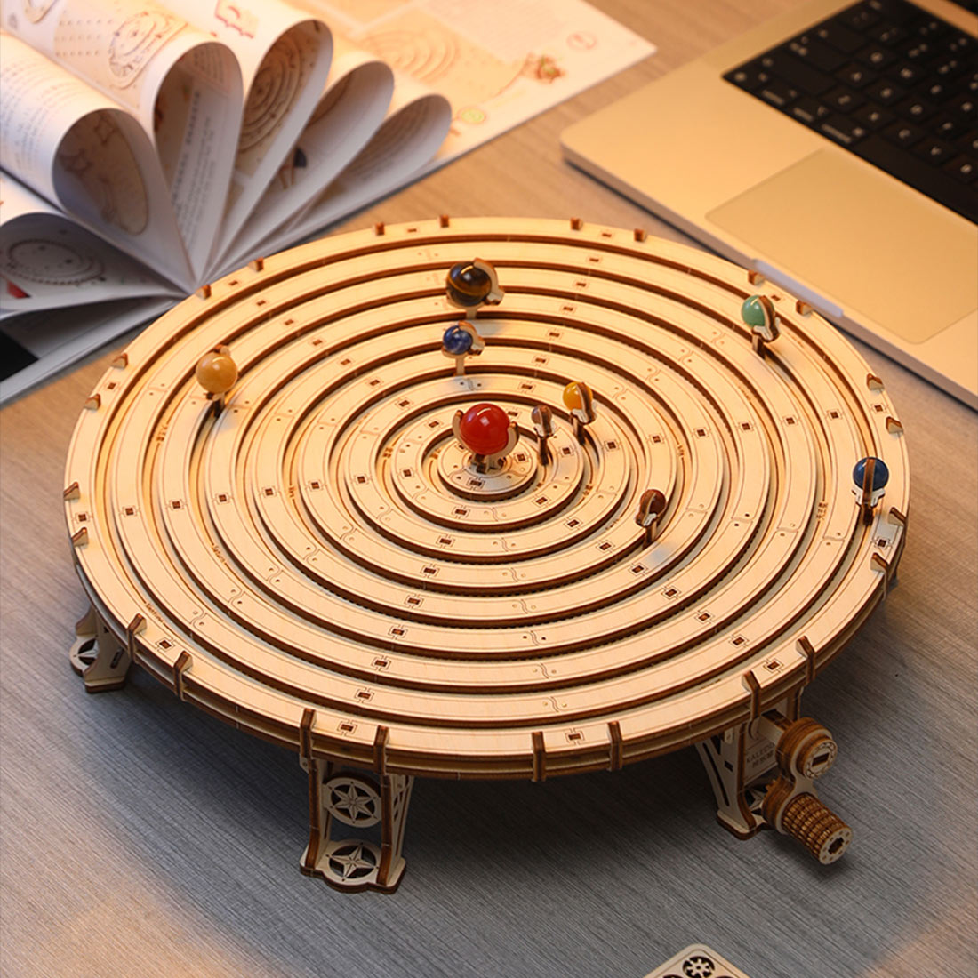 Mechanical Orrery Solar System 3D Wooden Kit